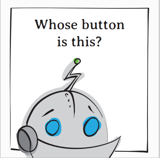 Whose button is this?